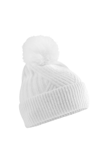 Beechfield Womens/Ladies Snow Luxe Beanie - White