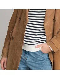 Leather Long Trench Coat - 3