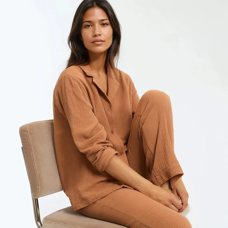 Cotton Muslin Pyjamas - 1