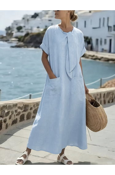 Women's solid color loose dress