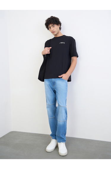 Men Regular Fit Paneled Jeans