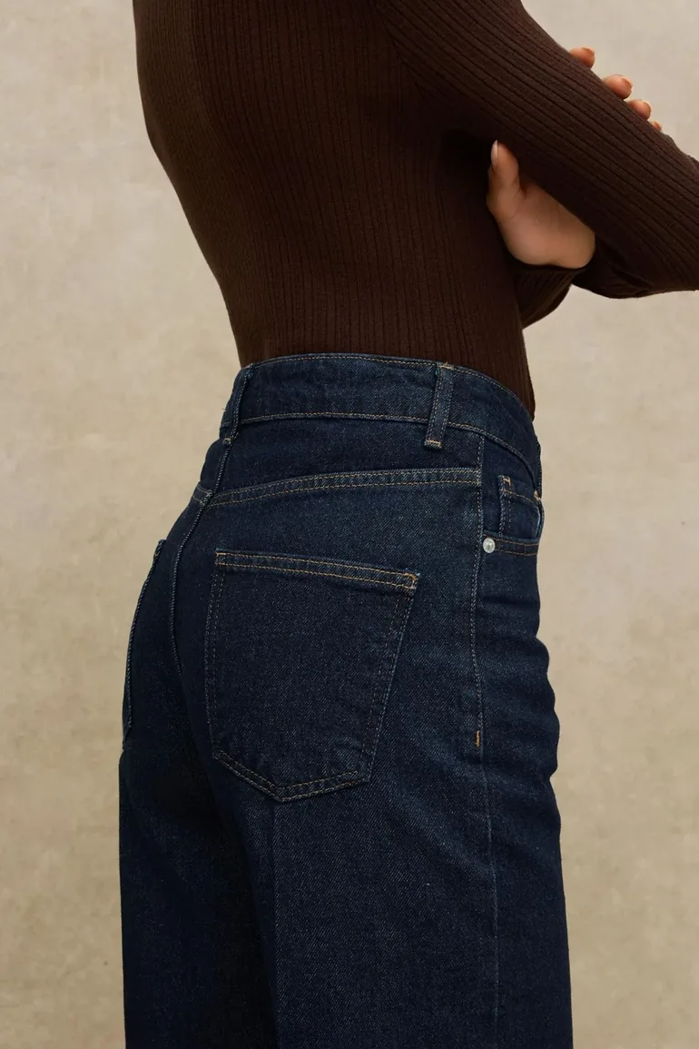 بنطلون دينيم جينز بأرجل عريضة - 3