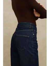 بنطلون دينيم جينز بأرجل عريضة - 3