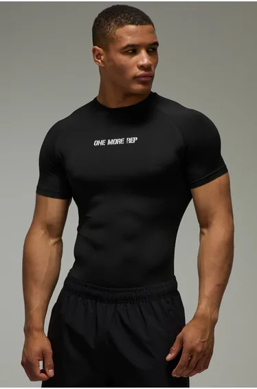 One More Rep Muscle Fit T-shirt - black