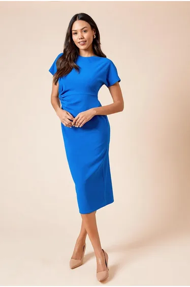 Twist Scuba Midi Dress