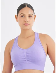 Seamless Front Scrunch Detail Sports Bra and Leggings Set - 3