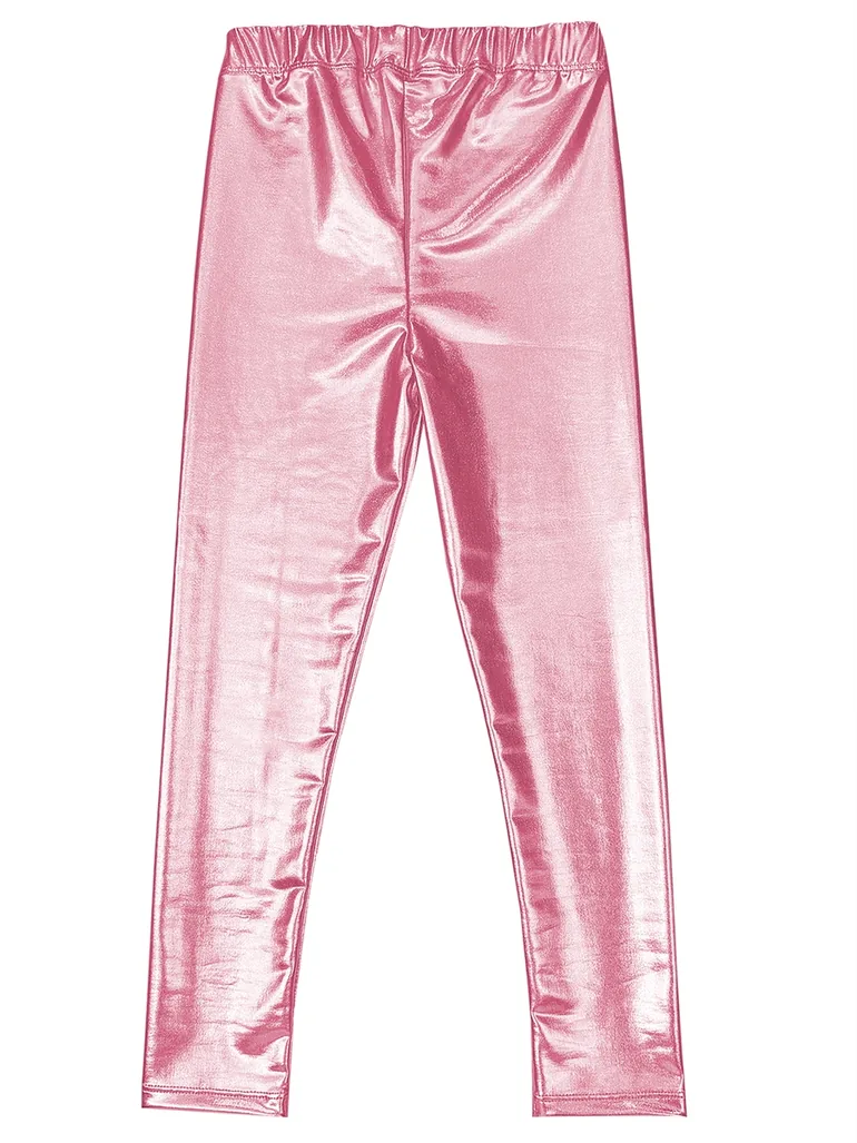 Girls Metallic Shiny Tights - 1
