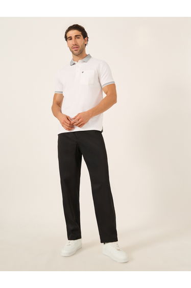 Men Double Pleated Tapered Fit Trousers