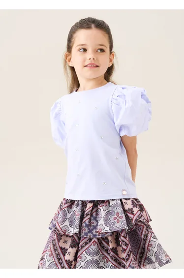 Anya Diamonte Puff Sleeve Tee