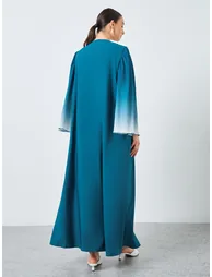 عباية مفتوحة بأكمام بيل بطبعة داي - 4