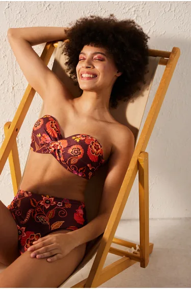 PENTI Gianna High Waist Patterned Bikini Bottom