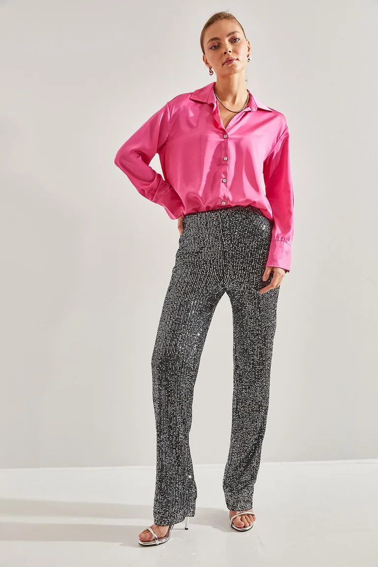 Women's Sequined Trousers - 2