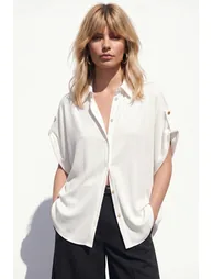 Striped Patterned Casual Short Sleeve Shirt - 2