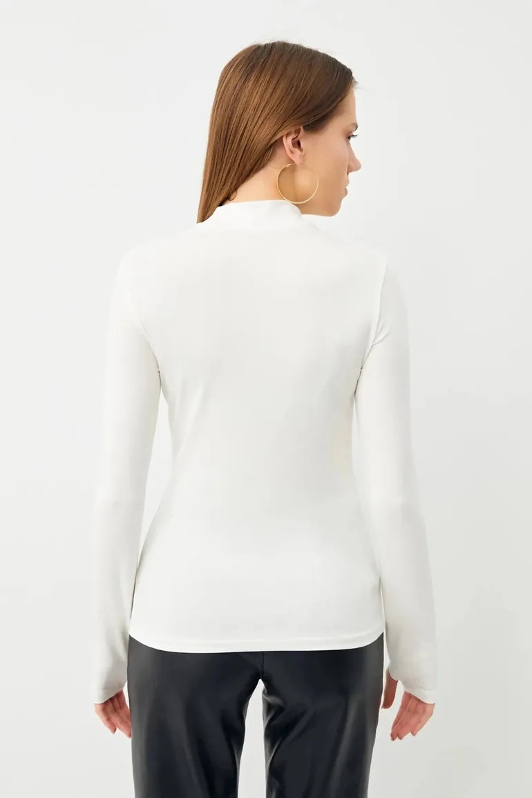 BIPANTOLON Women's 3-Pack Slim Fit Half Turtleneck Bodysuits - 4
