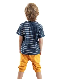 Sailor Dino Boy's T-shirt Capri Shorts Set - 1