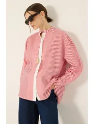 STRIPED TUNIC WITH METAL BUTTONS - 3