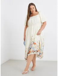 Plus Dress with Square Neck
