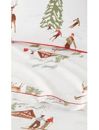 St Moritz Alpine 100% Cotton Percale 200 Thread Count Flat Sheet