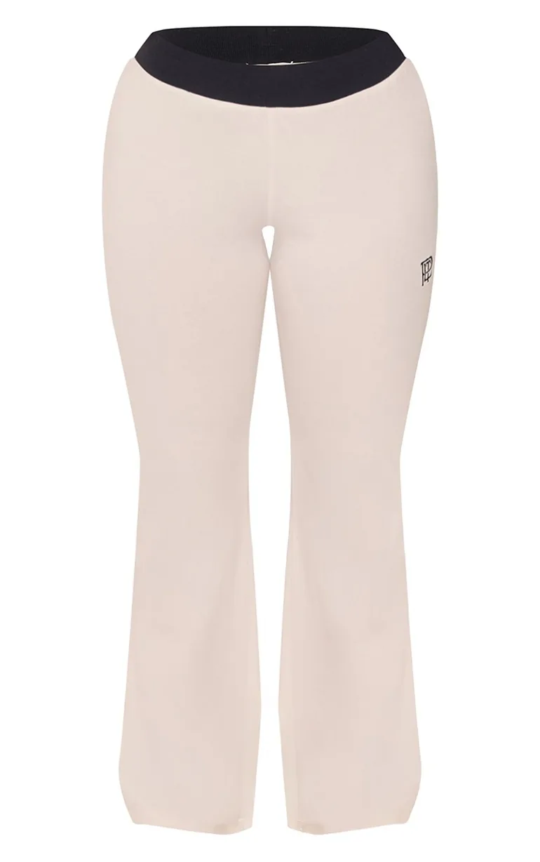 Shape Cream and Blue Contrast Waistband Sweat Trousers - 4