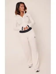 Shape Cream and Blue Contrast Waistband Sweat Trousers - 2