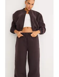 Charcoal Drawcord Hem Oversized Joggers - 3