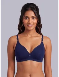 Pack of 2 - Non-Padded Non Wired Cotton Blend T-Shirt Bra - 1