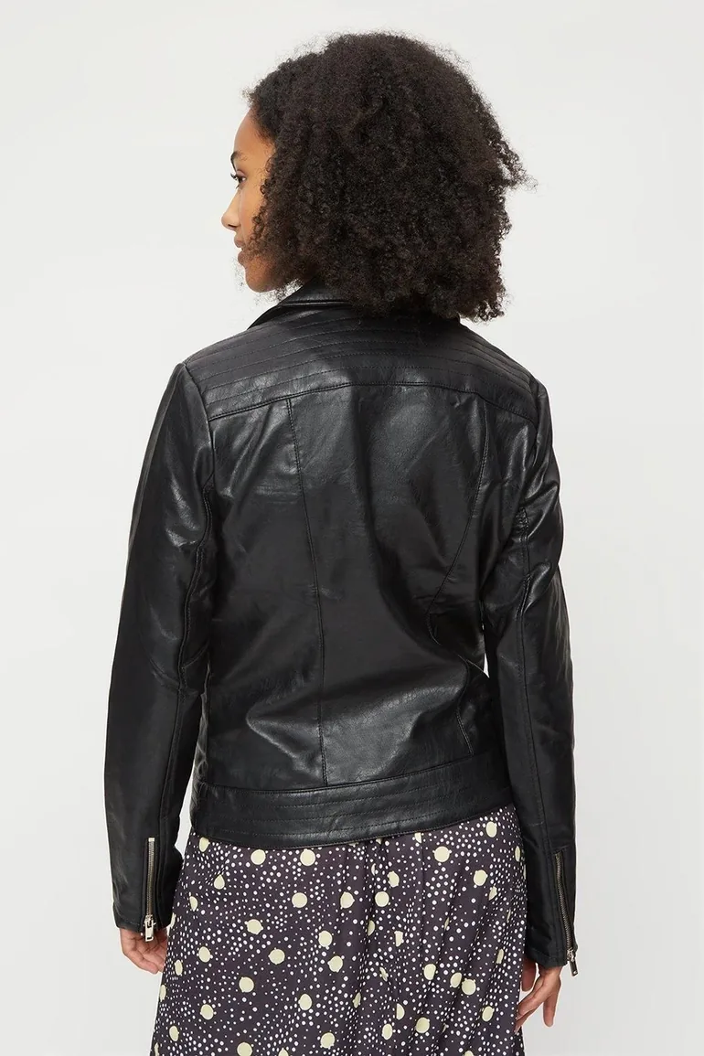 Tall Faux Leather Biker - 1