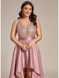 ever ALYNA|Sparkly Bodice High Low Prom Dresses for Women - 1