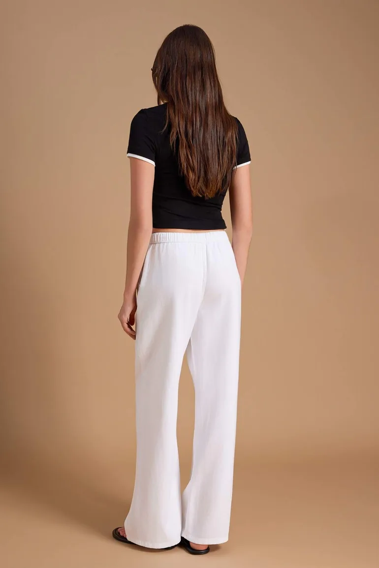 White High Waist Wideleg TENCEL™ Blended Jeans - 2