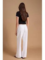 White High Waist Wideleg TENCEL™ Blended Jeans - 2