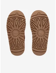 Girls Classic Ultra Mini Platform Boots in Brown - 4