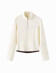 Women's Quarter-Zip Stand-Collar Top - 4