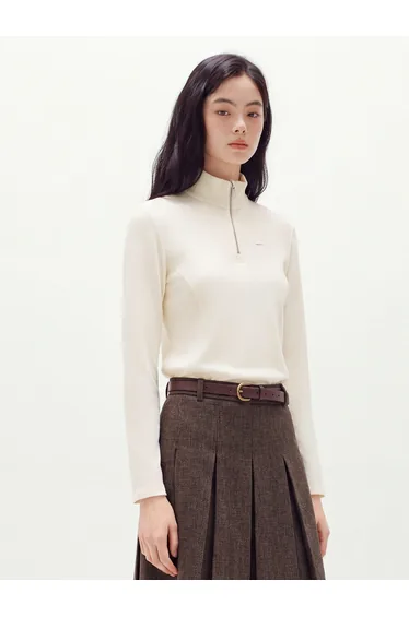 Women's Quarter-Zip Stand-Collar Top