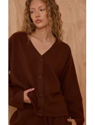 كارديغان بقصة عريضة - بني