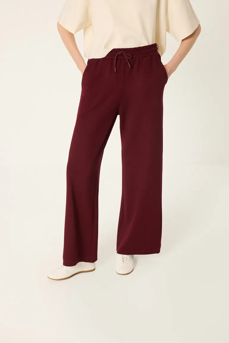 KNITTED PANTS WITH ELASTIC WAISTBAND - 2