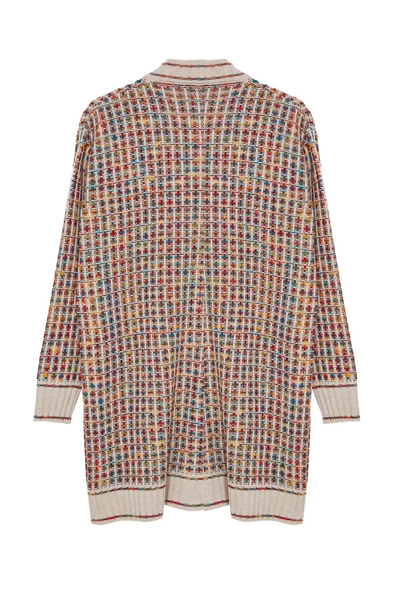 Stone V-Neck Knitwear Cardigan - 5