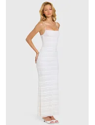 Lace Maxi Dress in Coconut - 7