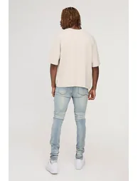 Tall Overdye Skinny Distressed Carpenter Jeans - 1