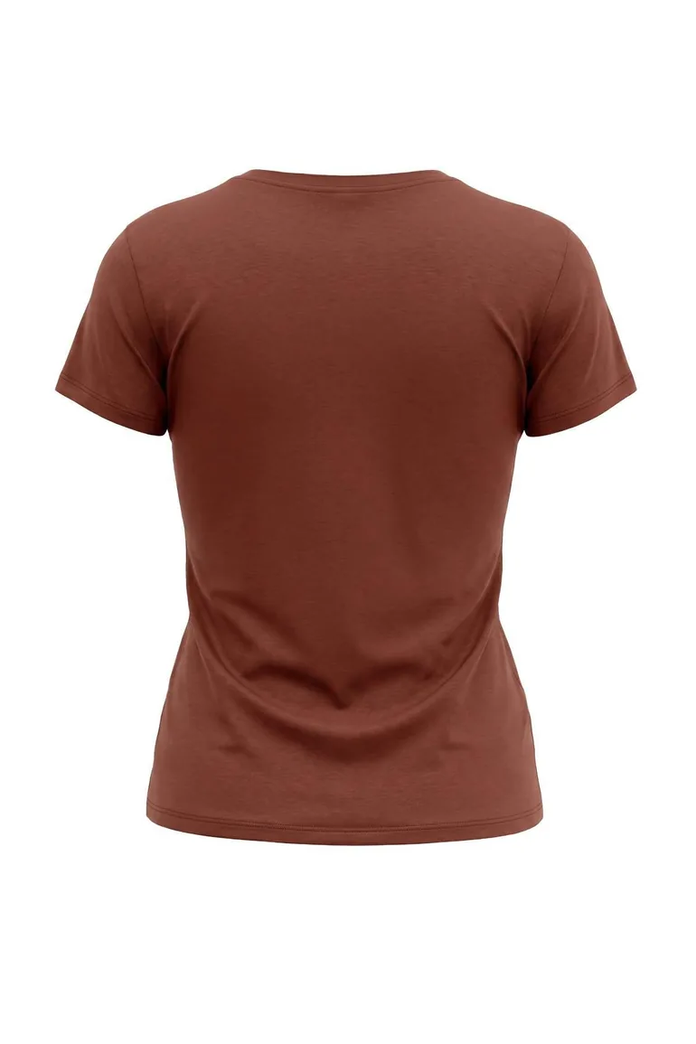 Brown Soft Soft Fabric Knitted Plus Size Blouse - 6