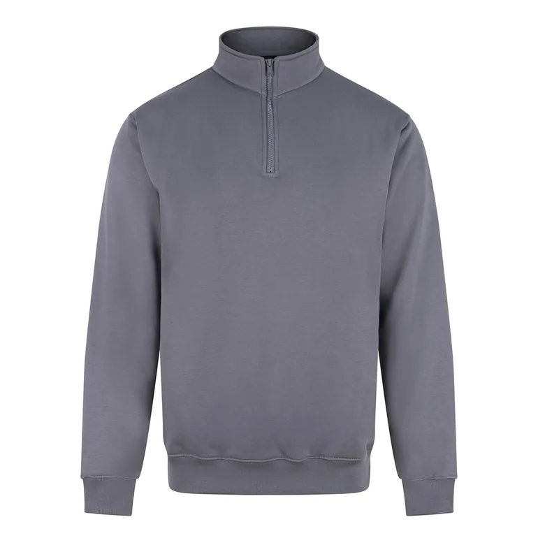 PRO RTX Mens Quarter Zip Sweatshirt - Solid Grey