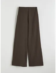 Textured Women's Trousers with an Elasticated Waist - 4