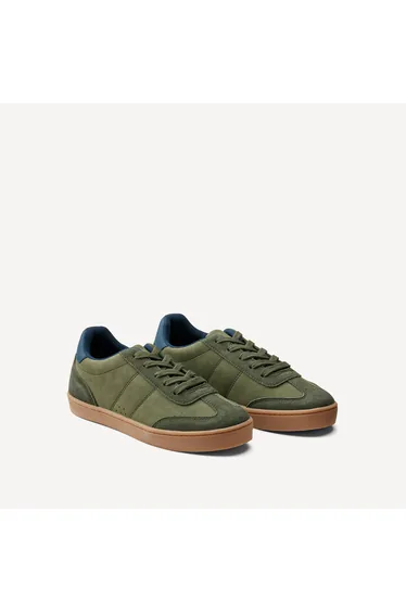 Kids Retro Dual Fabric Trainers