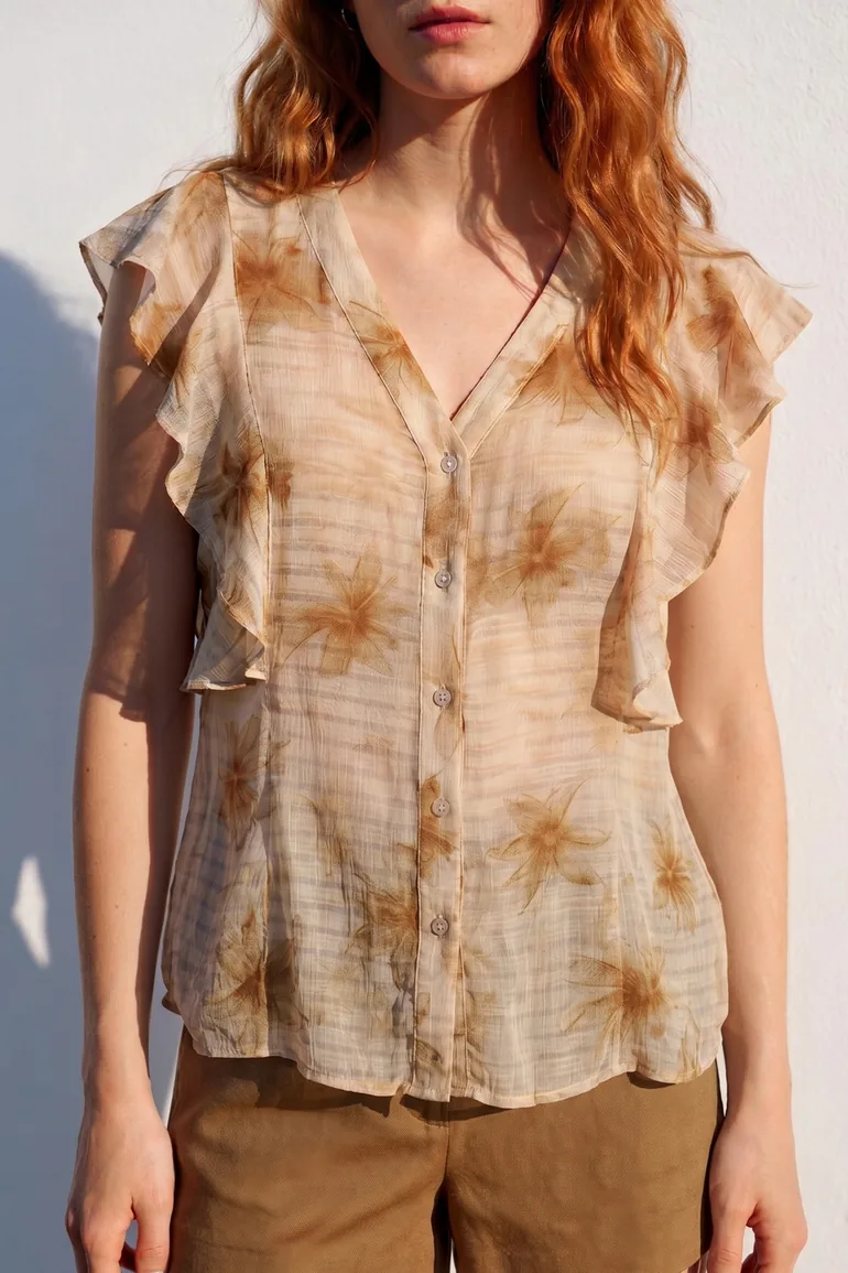 Ruffle Detailed Shirt - 1