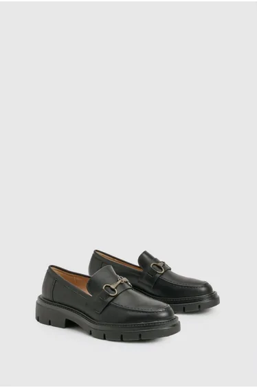 T Bar Chunky Loafer - black