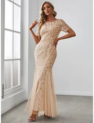 Sequin Shiny Fishtail Tulle Dresses for Party