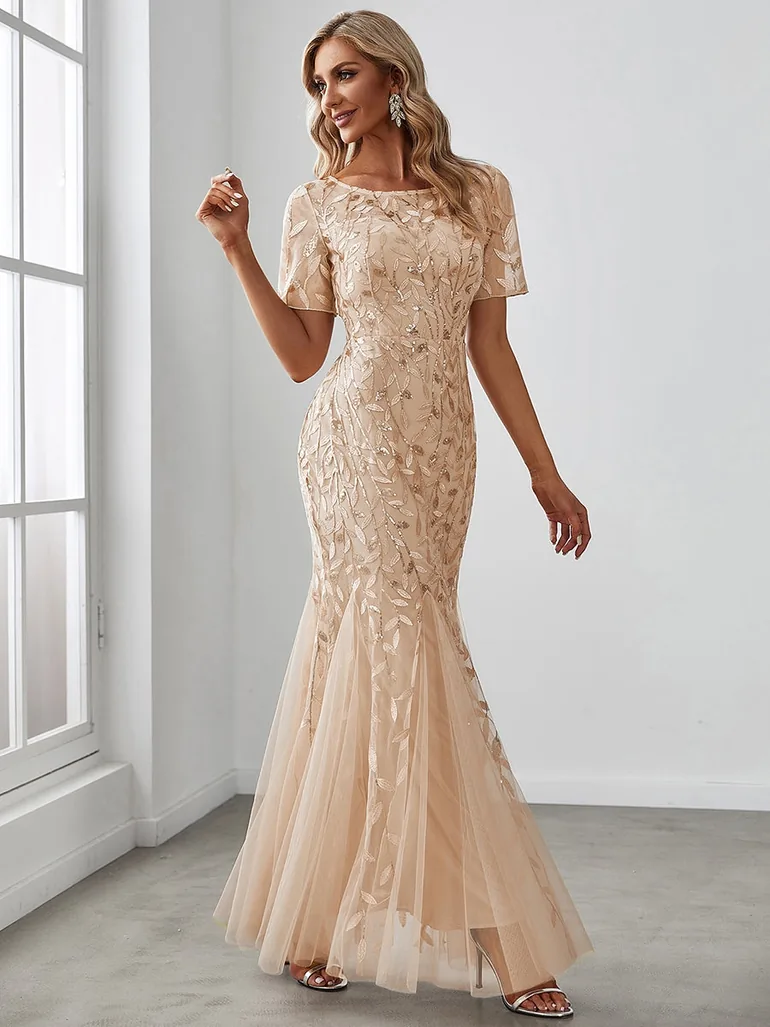 Sequin Shiny Fishtail Tulle Dresses for Party - 3