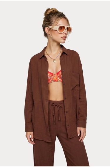 ISTANBUL High Waist Wide Leg Two-Piece Co-ord Set with Shirt Collar product thumbnail 4
