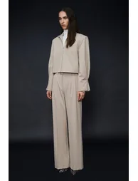 Wide Sleeve Zippered Jacket
