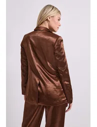 Satin Double Breasted Blazer - 2