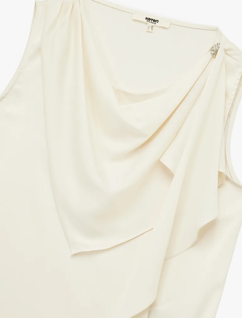 Satin Sleeveless Blouse - 2